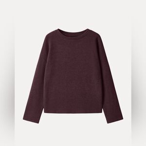 NWT OGL Relaxed Crew Neck Long Sleeve Top - Ruby Berry Size S